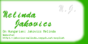 melinda jakovics business card